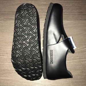 Birkenstock London Natural Leather Black Size 36